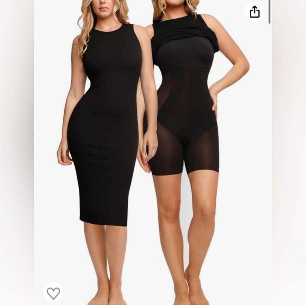 Black popilush shaper dress